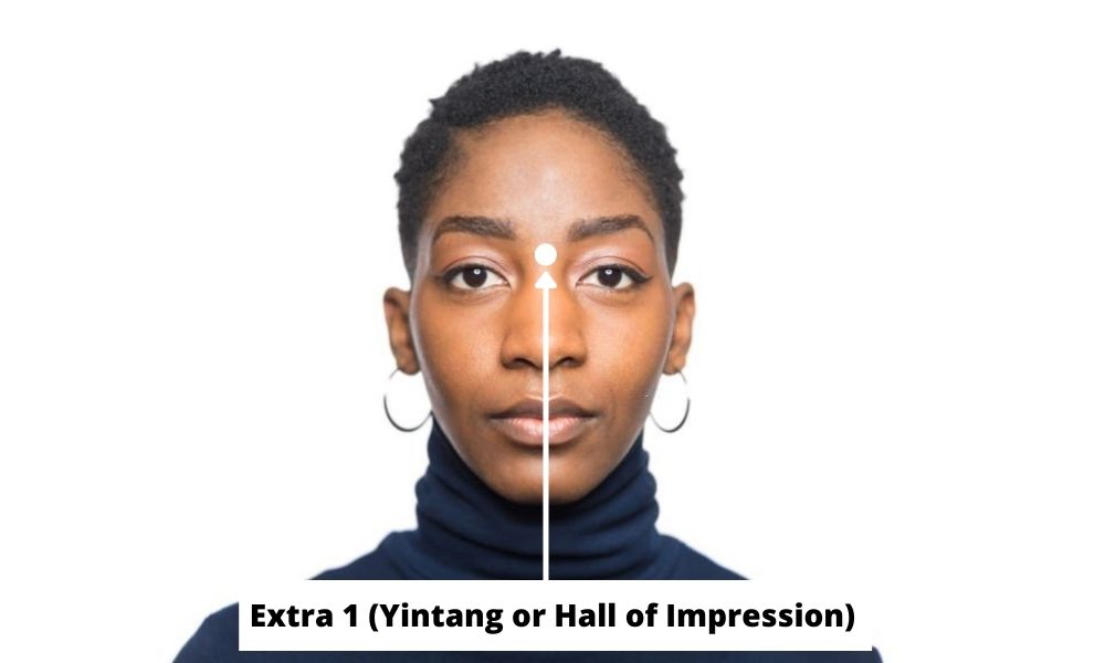 Acupressure Point Extra 1 (Yintang or Hall of Impression)