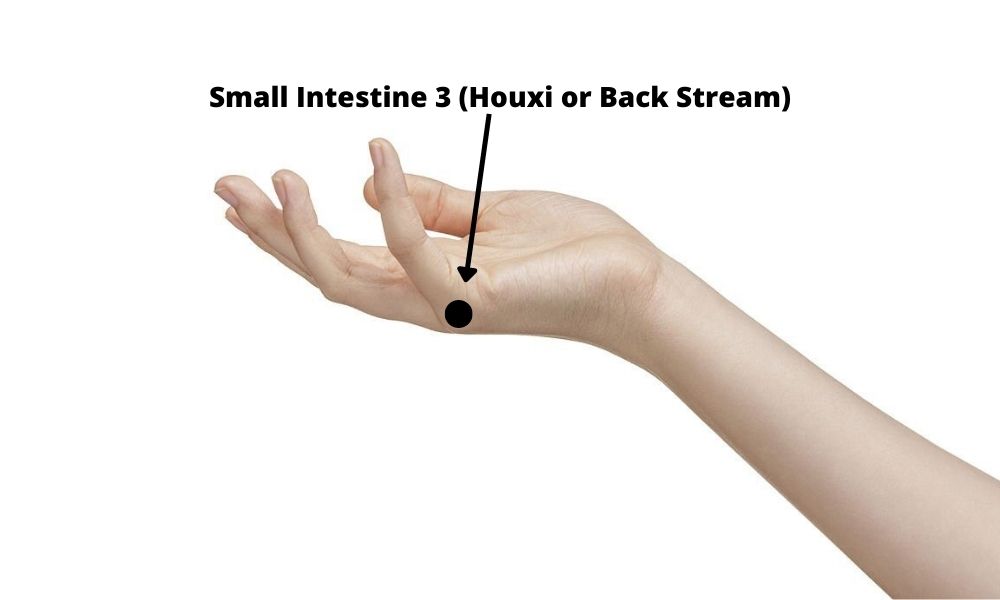 Acupressure Point Small Intestine 3 SI 3 (Houxi or Back Stream)