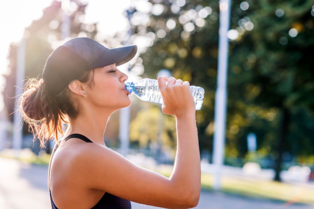 drinking water while exercising